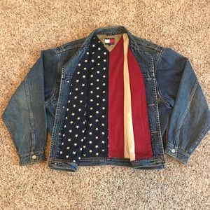 Tommy Hilfiger American Flag Jean Denim jacket